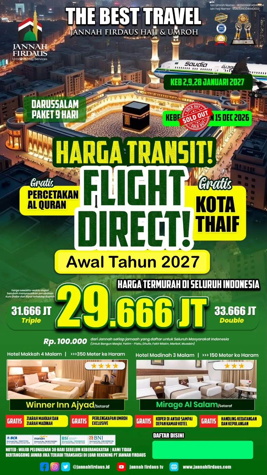 DARUSSALAM PAKET 9 HARI