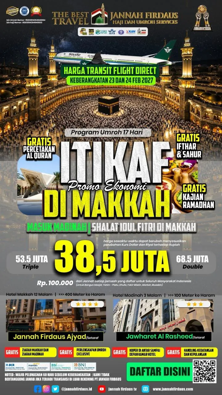 ITIKAF Promo Ekonomi DI MAKKAH